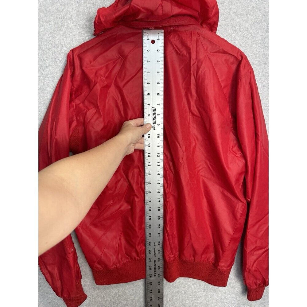 VTG Sawgrass Florida Golf‎ Country Club Rain Jacket M Izod Red Packable Hood EUC - Picture 16 of 16